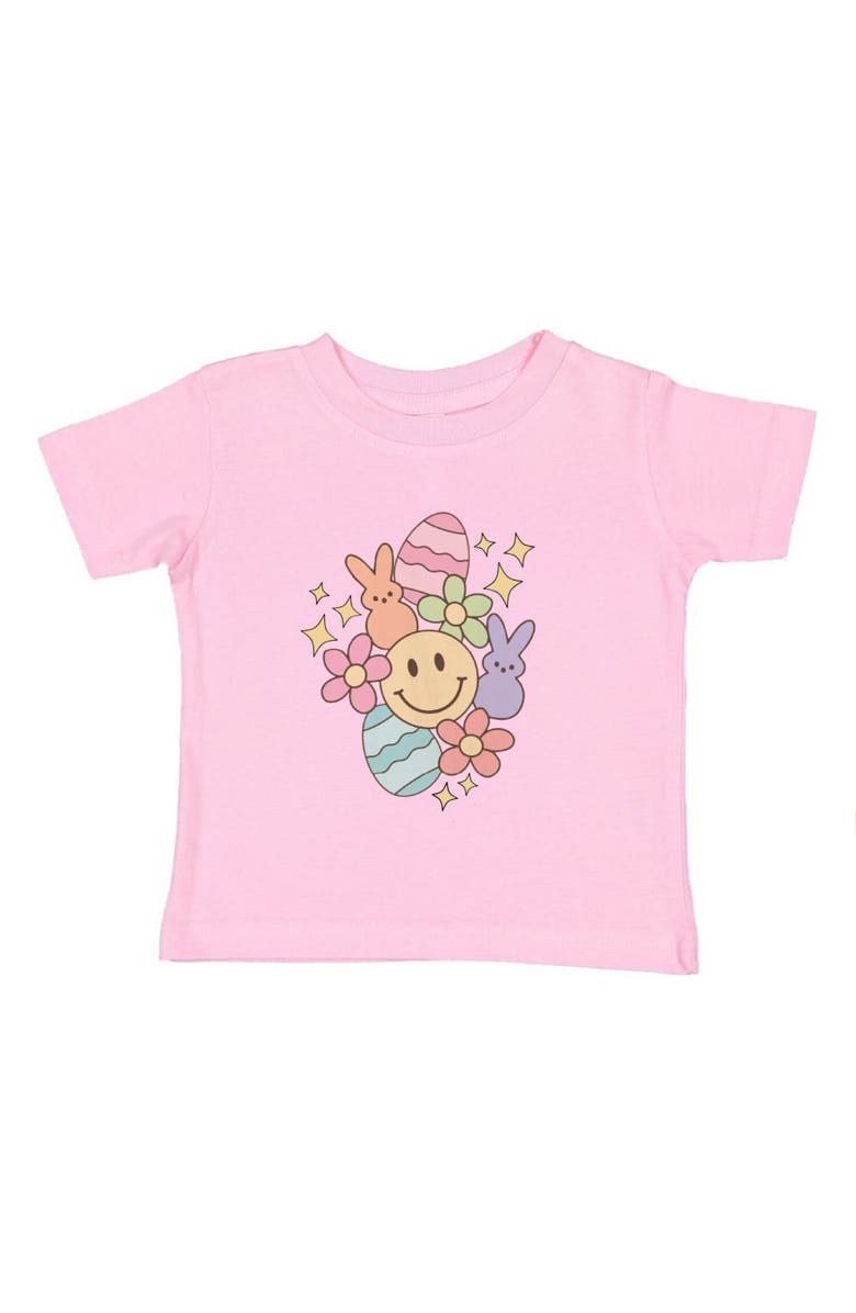 Sweet Wink Easter Doodle Short Sleeve T-Shirt, Main, color, Pink