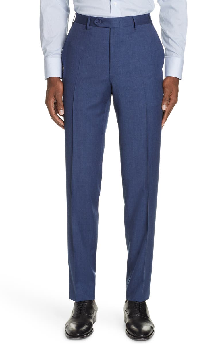 Canali Siena Regular Fit Solid Wool Suit, Alternate, color,