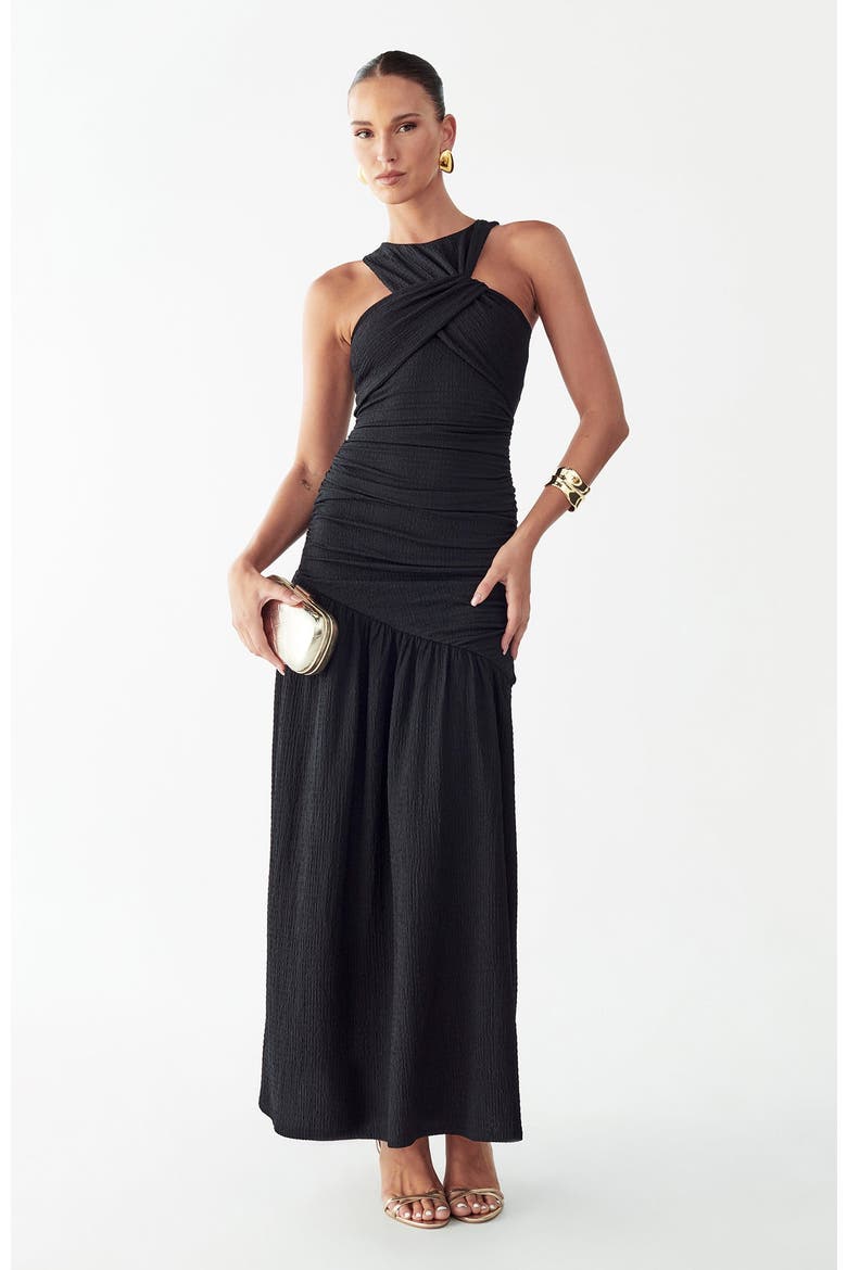 Kyle Midi Dress, Alternate, color, Black