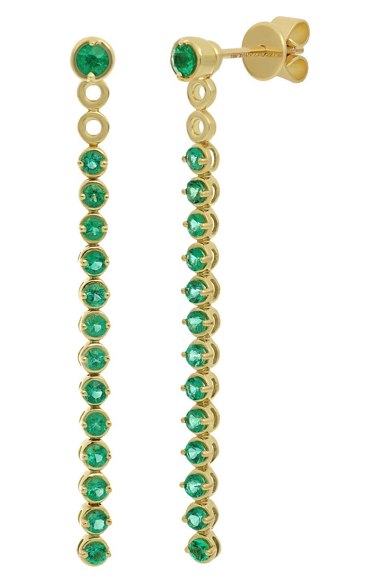 Bony Levy El Mar Emerald Two-Way Drop Jacket Earrings, Main, color, 