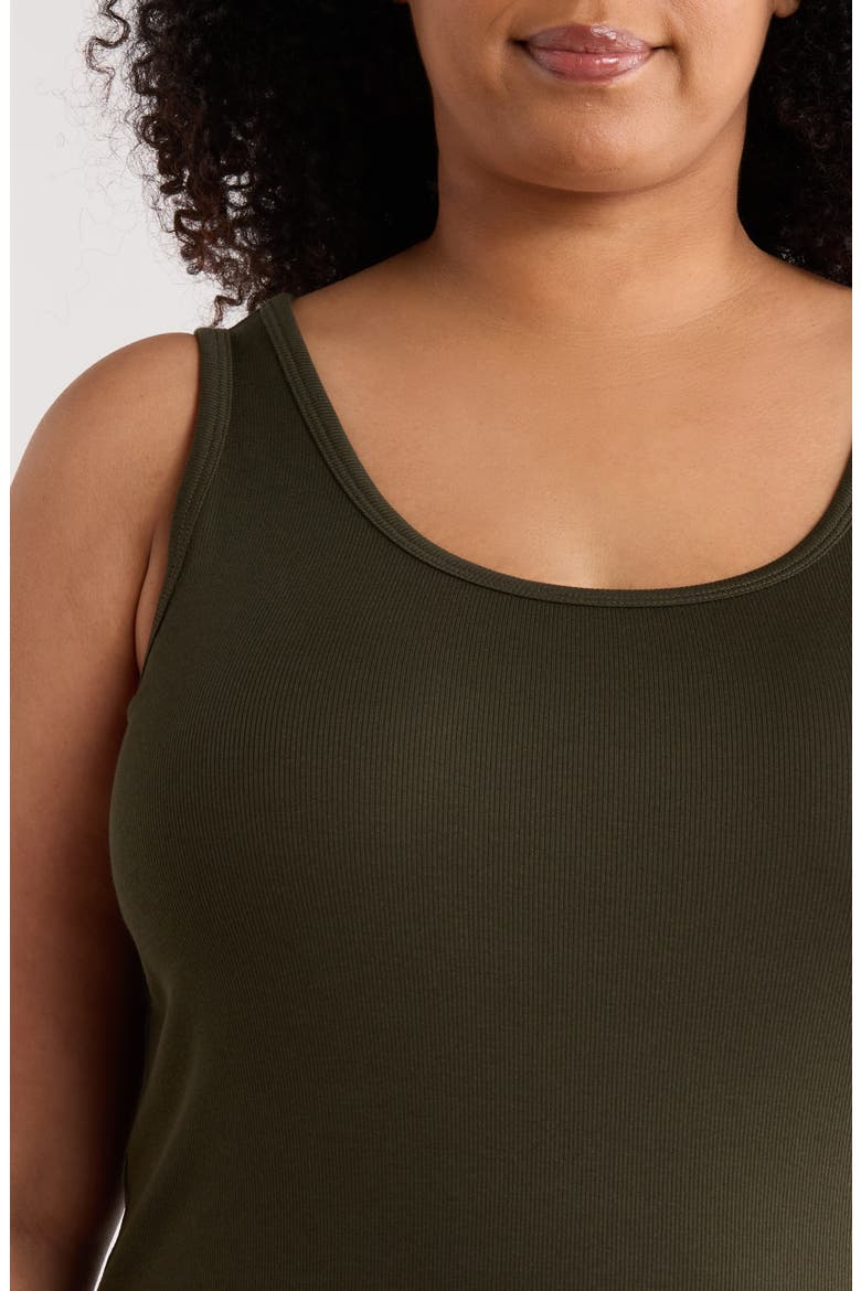 Scoop Neck Organic Cotton Tank, Alternate, color, SEAWEED