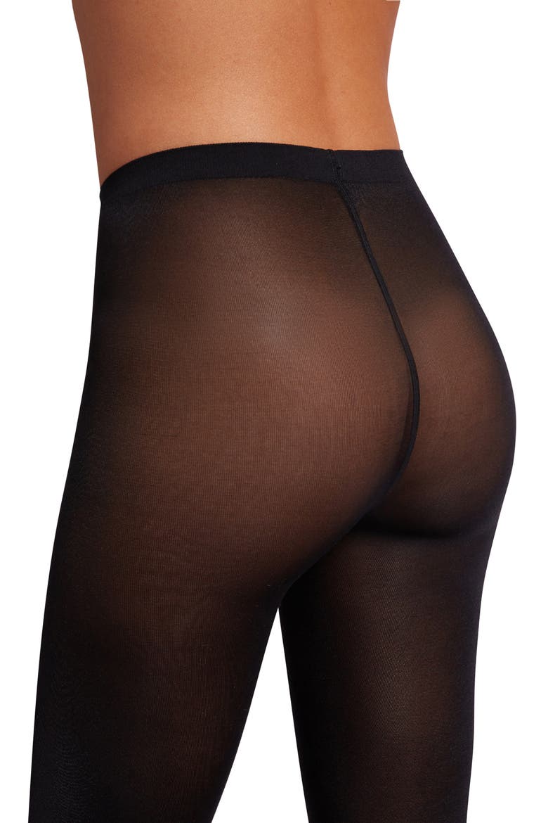 Opaque Tights, Alternate, color, BLACK