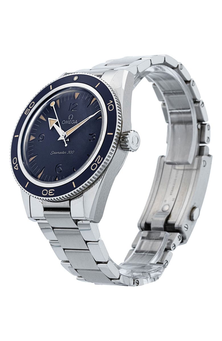 Watchfinder & Co. Omega Preowned 2022 Seamaster 300 Automatic Bracelet Watch, 41mm, Alternate, color, Blue