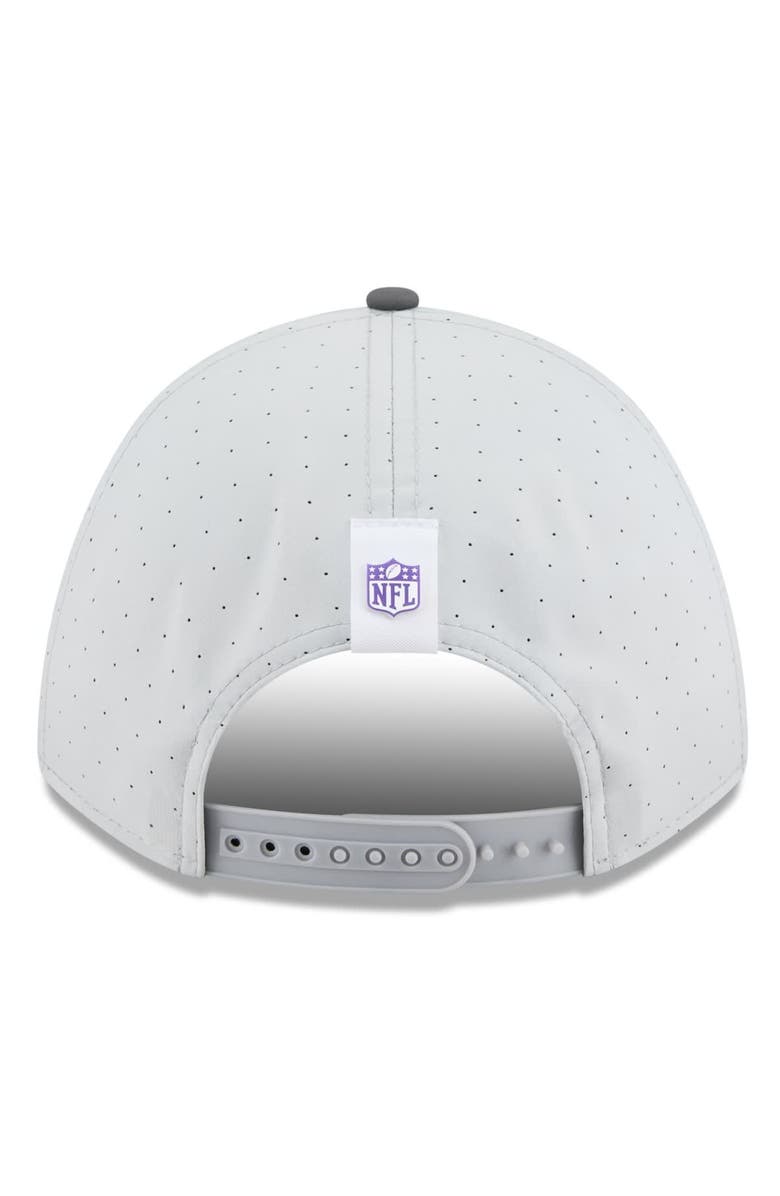 New Era Men's New Era  Gray/Graphite Minnesota Vikings 2025 NFL Training Camp A-Frame 9FORTY Adjustable Hat, Alternate, color, 
