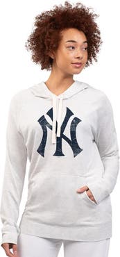 G-III 4HER BY CARL BANKS Women's G-III 4Her by Carl Banks Oatmeal New York Yankees Pregame Pullover Hoodie