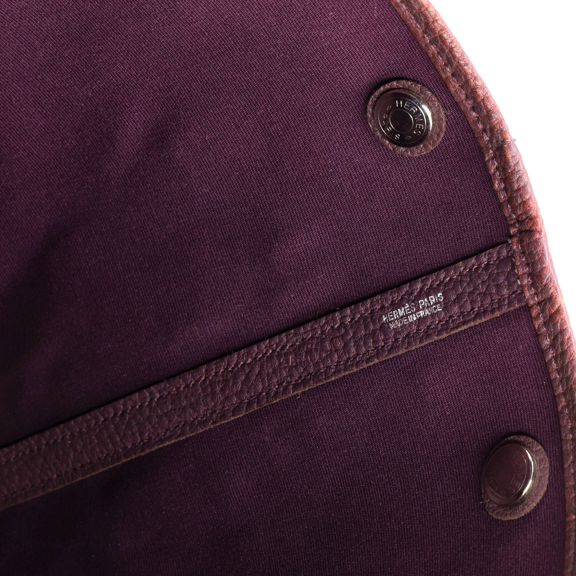 Pre-Owned Hermes Garden Party Tote Toile and Leather 36, Alternate, color, Cassis