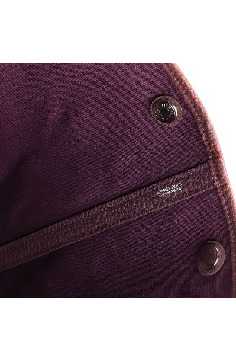 Pre-Owned Hermes Garden Party Tote Toile and Leather 36, Alternate, color, Cassis