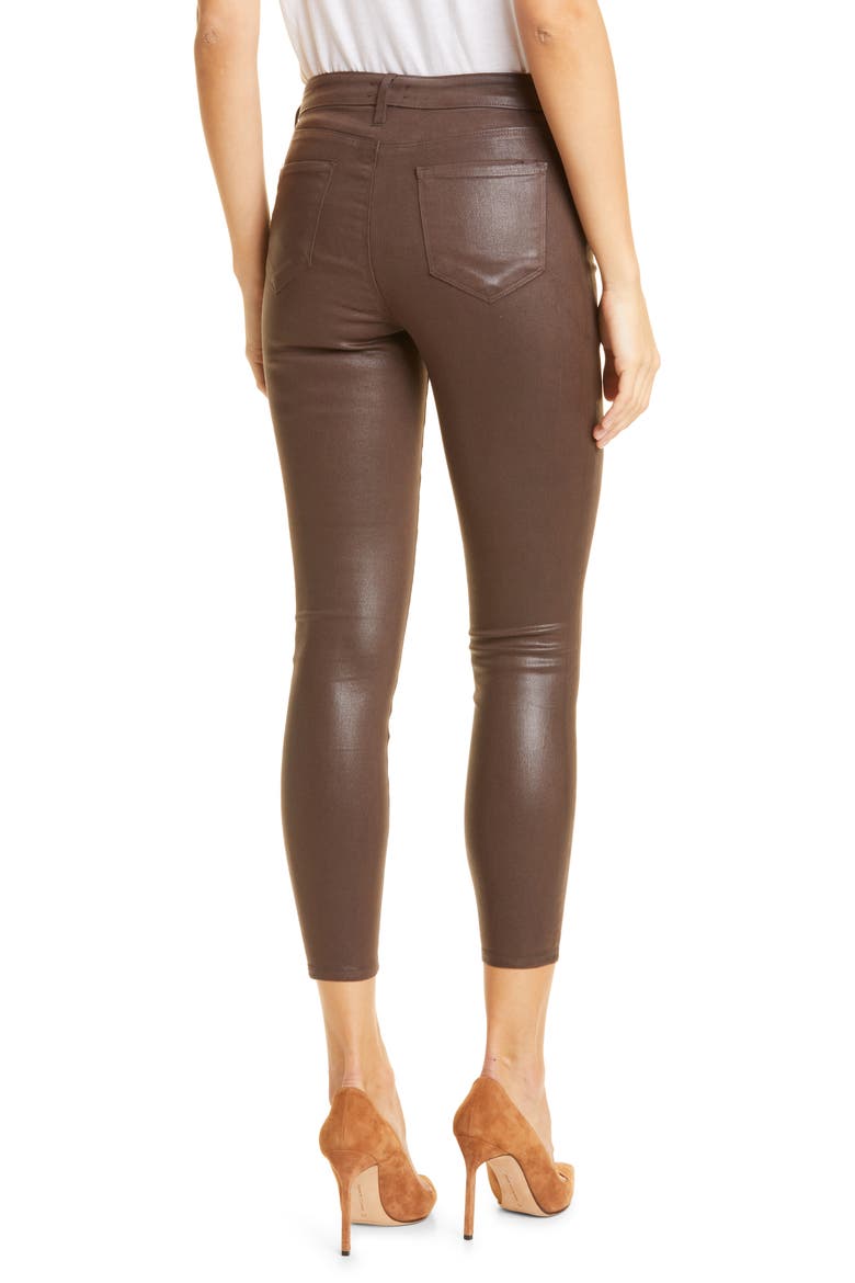 Marguerite Skinny Jeans, Alternate, color, ESPRESSO COATED