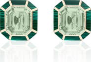 GOSHWARA Mélange Emerald-Cut Stud Earrings