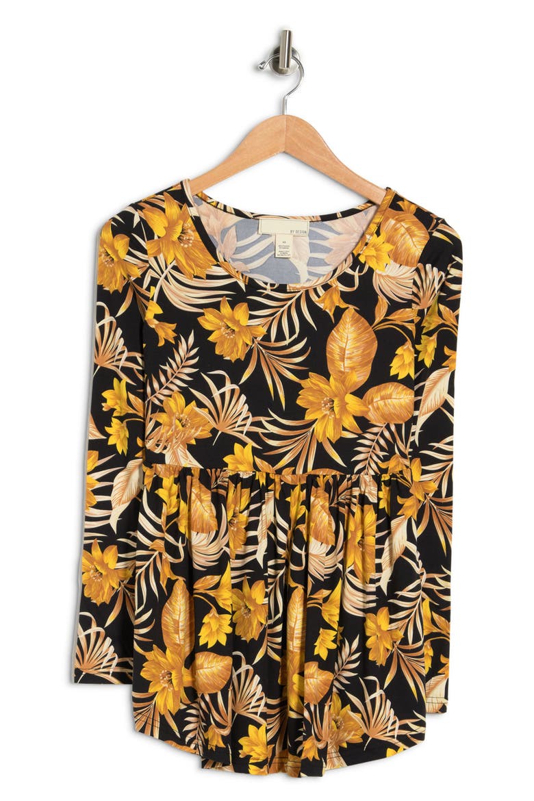 Long Sleeve Floral Printed Blouse, Alternate, color, MYRTLE