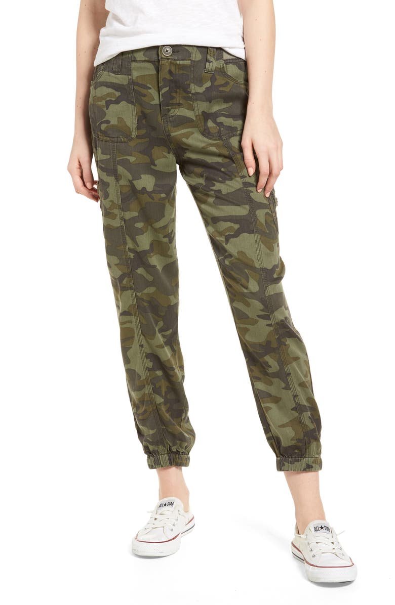 Love, Fire Camo Print Cargo Pants, Main, color, 