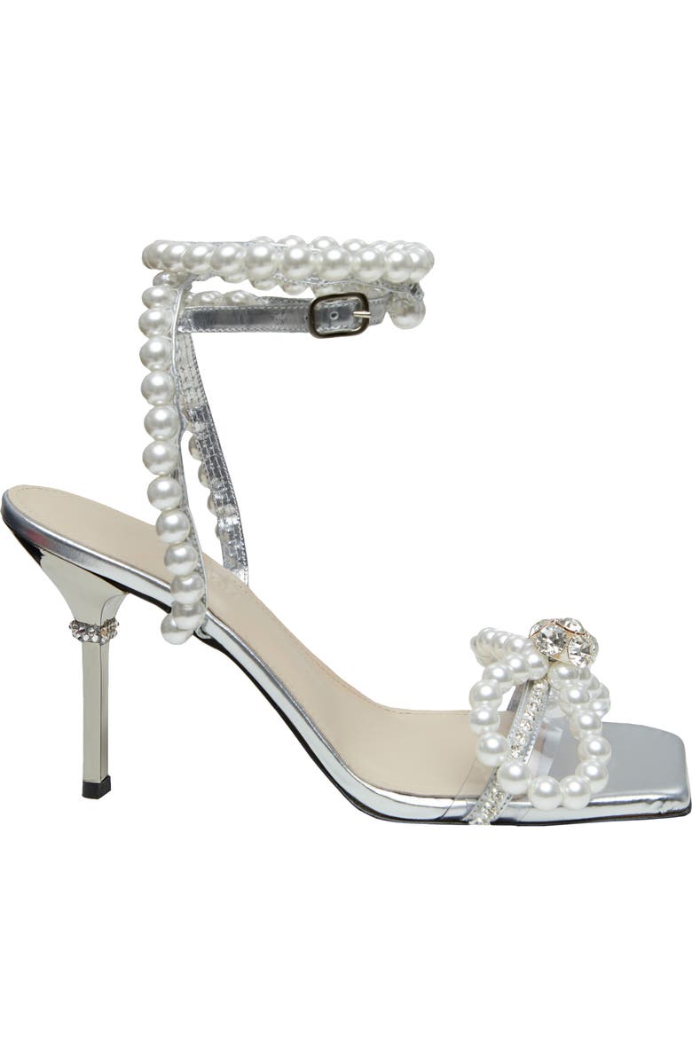 Mach & Mach Imitation Pearl Bow Sandal, Alternate, color,