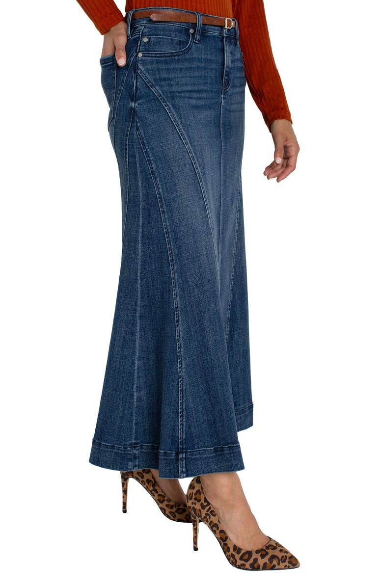 Liverpool Los Angeles Mermaid Denim Maxi Skirt, Alternate, color, 