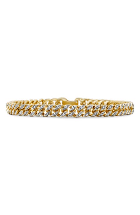 Men's Pavé Diamond Curb Chain Bracelet