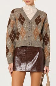 ASTR the Label Ashtyn Argyle Cardigan