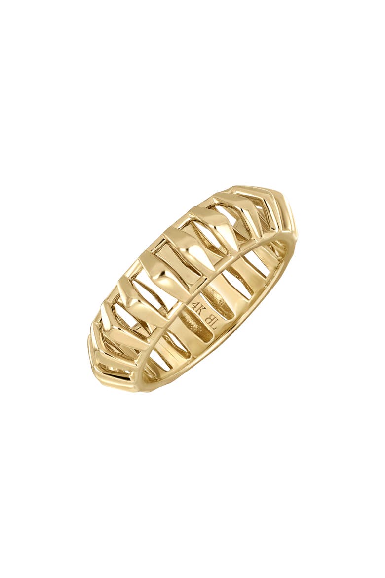 14K Gold Caged Wide Ring, Main, color, 14K YELLOW GOLD