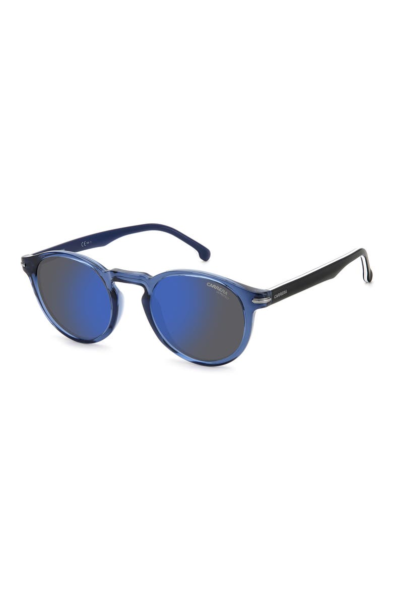 Gender Inclusive 50mm Round Sunglasses, Alternate, color, BLUE