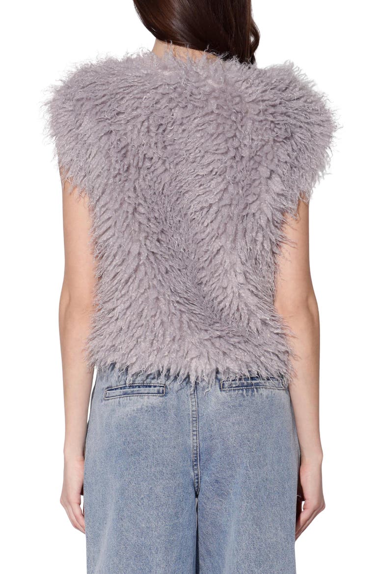 Bellamy Faux Fur Vest, Alternate, color, LIGHT GREY
