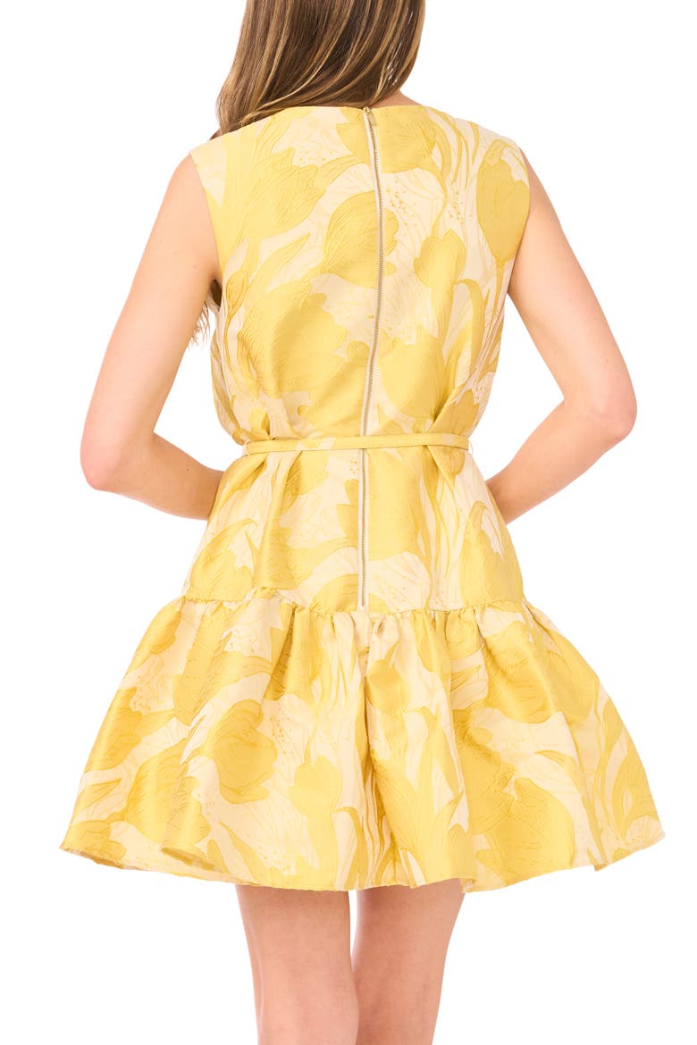 Lola Belted Sleeveless Ruffle Hem Minidress, Alternate, color, CORN CONFECTION