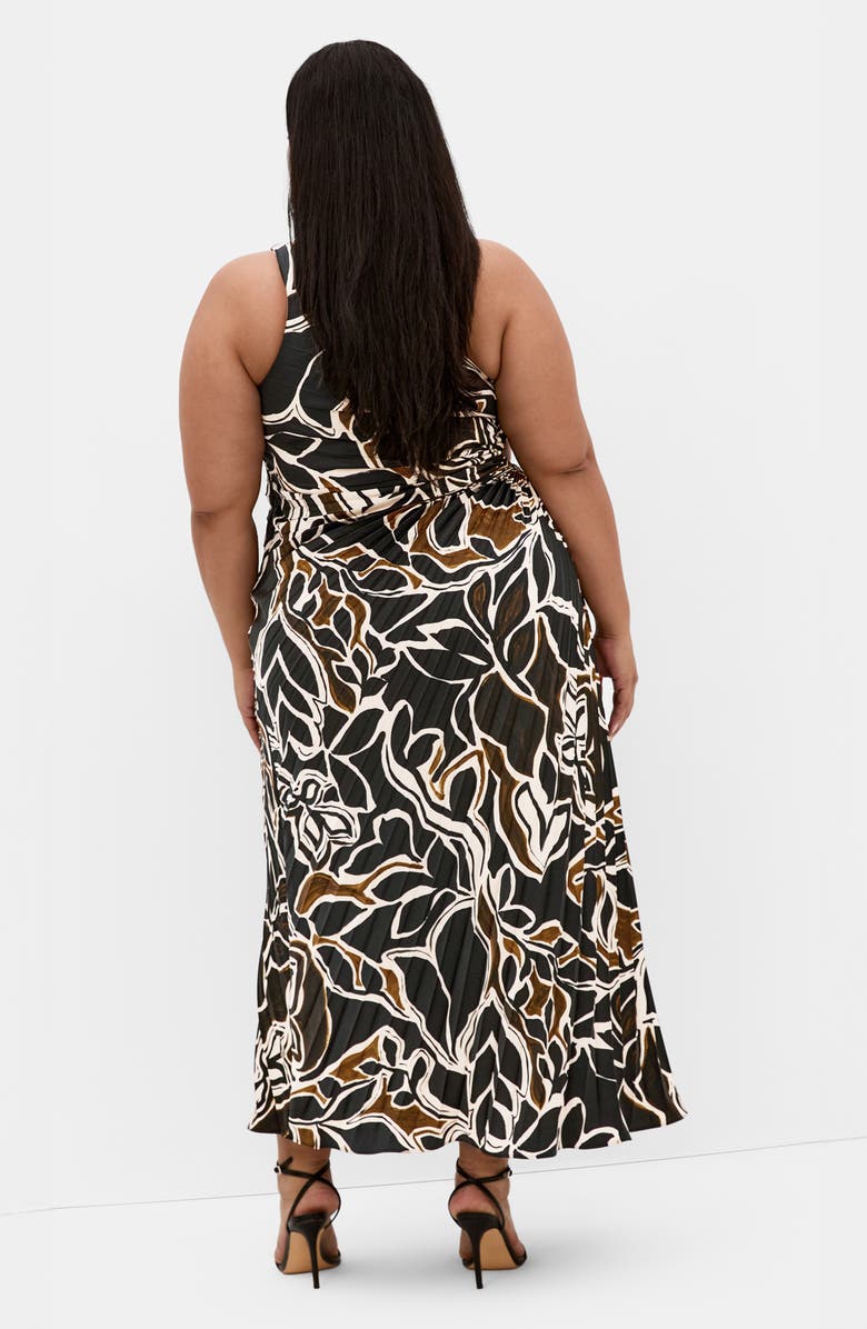 City Chic Alice One-Shoulder Maxi Dress, Alternate, color, Winter Foliage