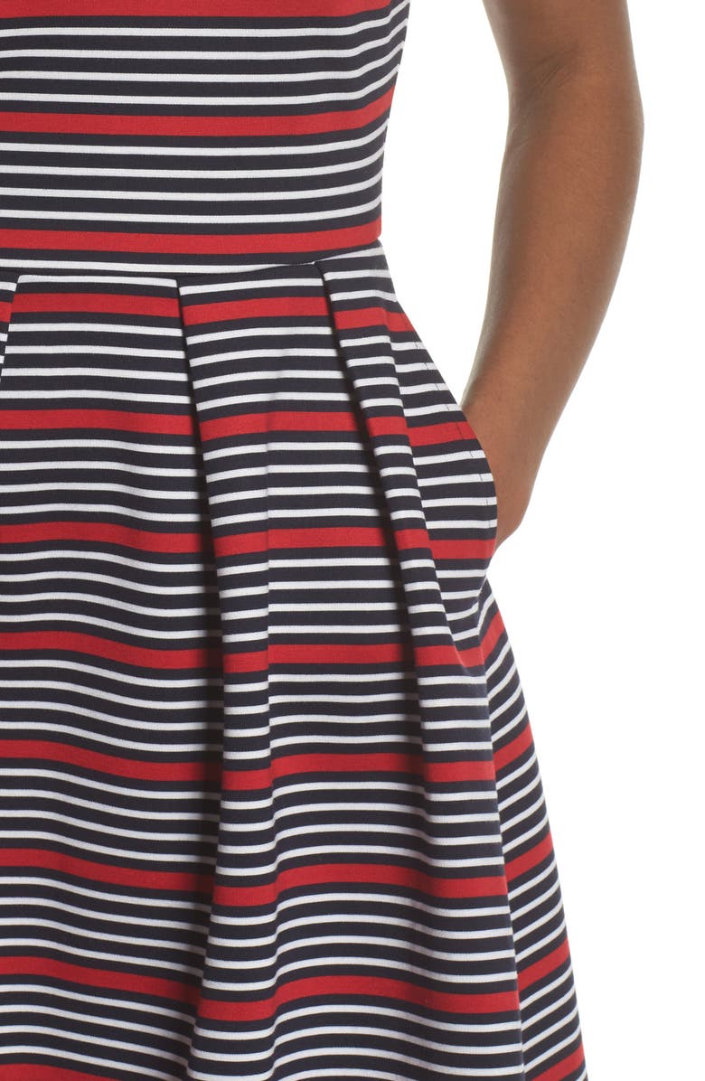 Felicity & Coco Scarlette Stripe Fit & Flare Dress, Alternate, color, 