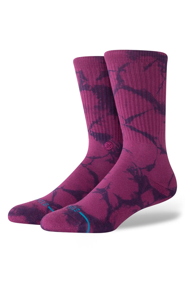 Stance Icon Dye Crew Socks, Main, color, 