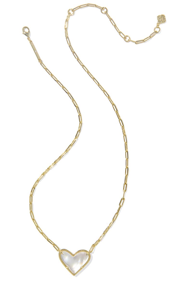 Ari Heart Pendant Necklace, Alternate, color, GOLD IVORY MOTHER OF PEARL