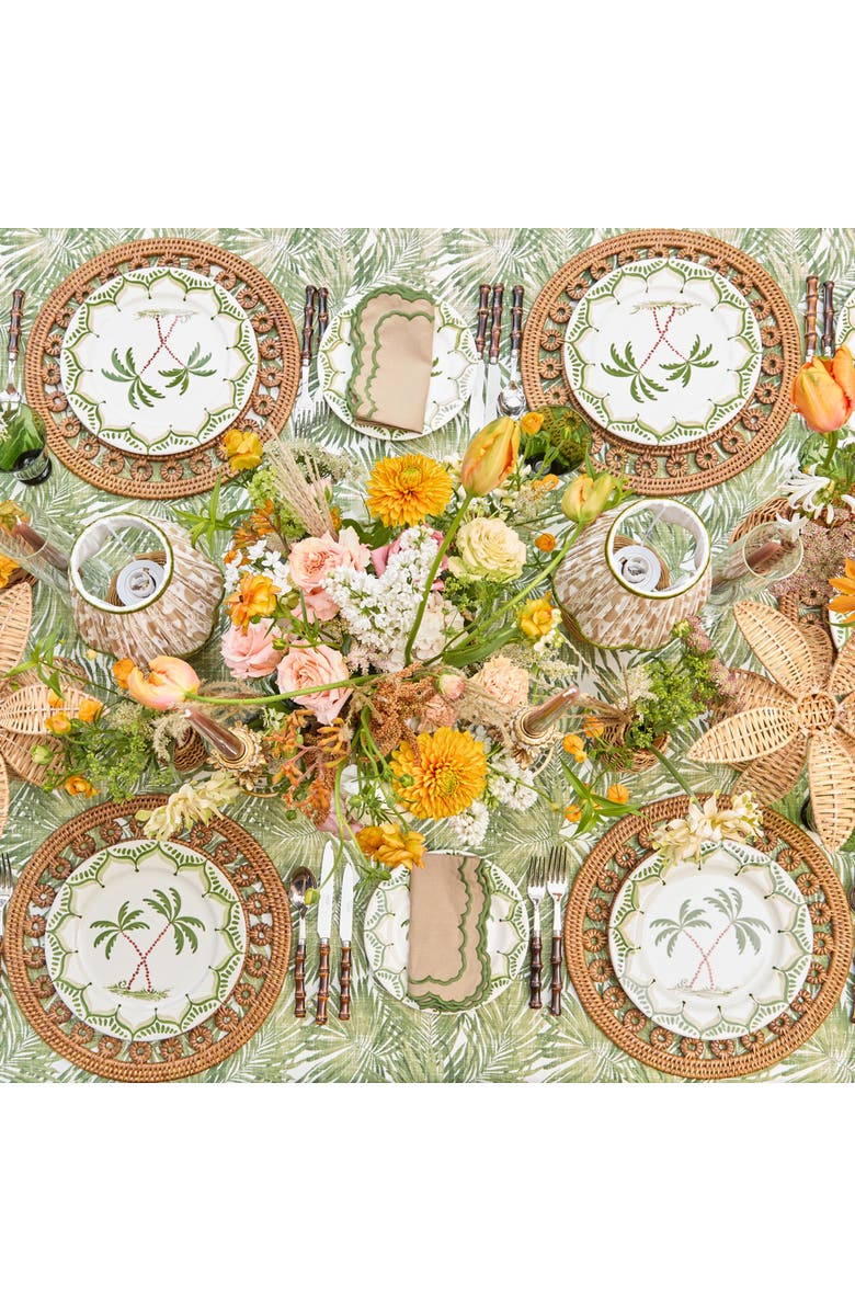 Mrs. Alice Jardin de Palmier Dinner Plates, Alternate, color, Green