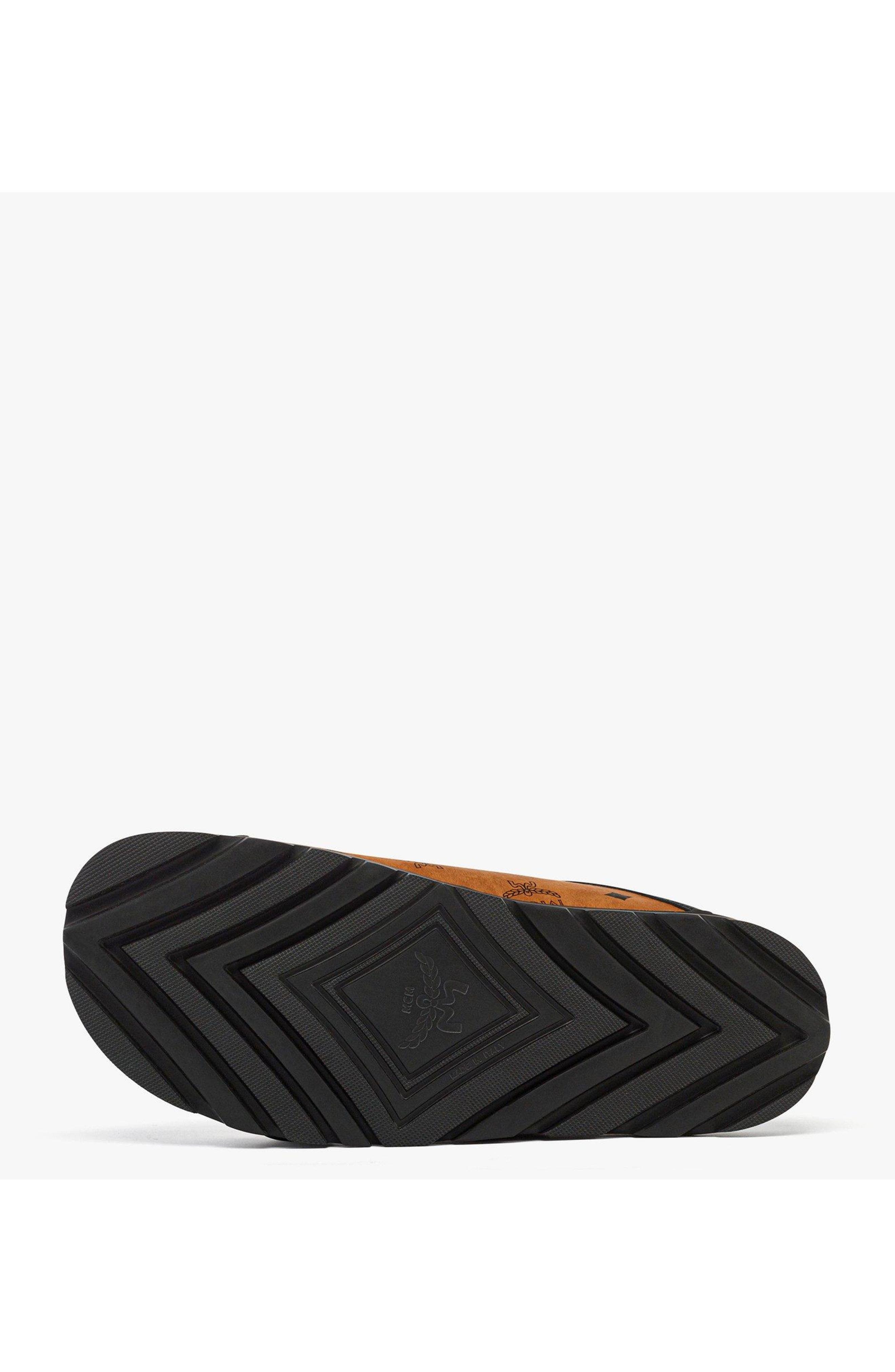 MCM Sandals in Visetos, Alternate, color, Cognac