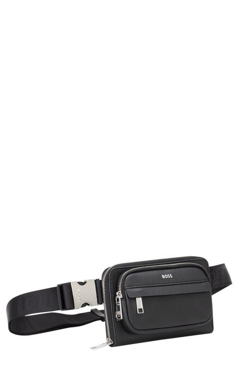 Zair Crossover Bonded Leather Belt Bag