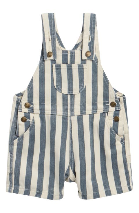 Stripe Denim Shortalls (Baby)
