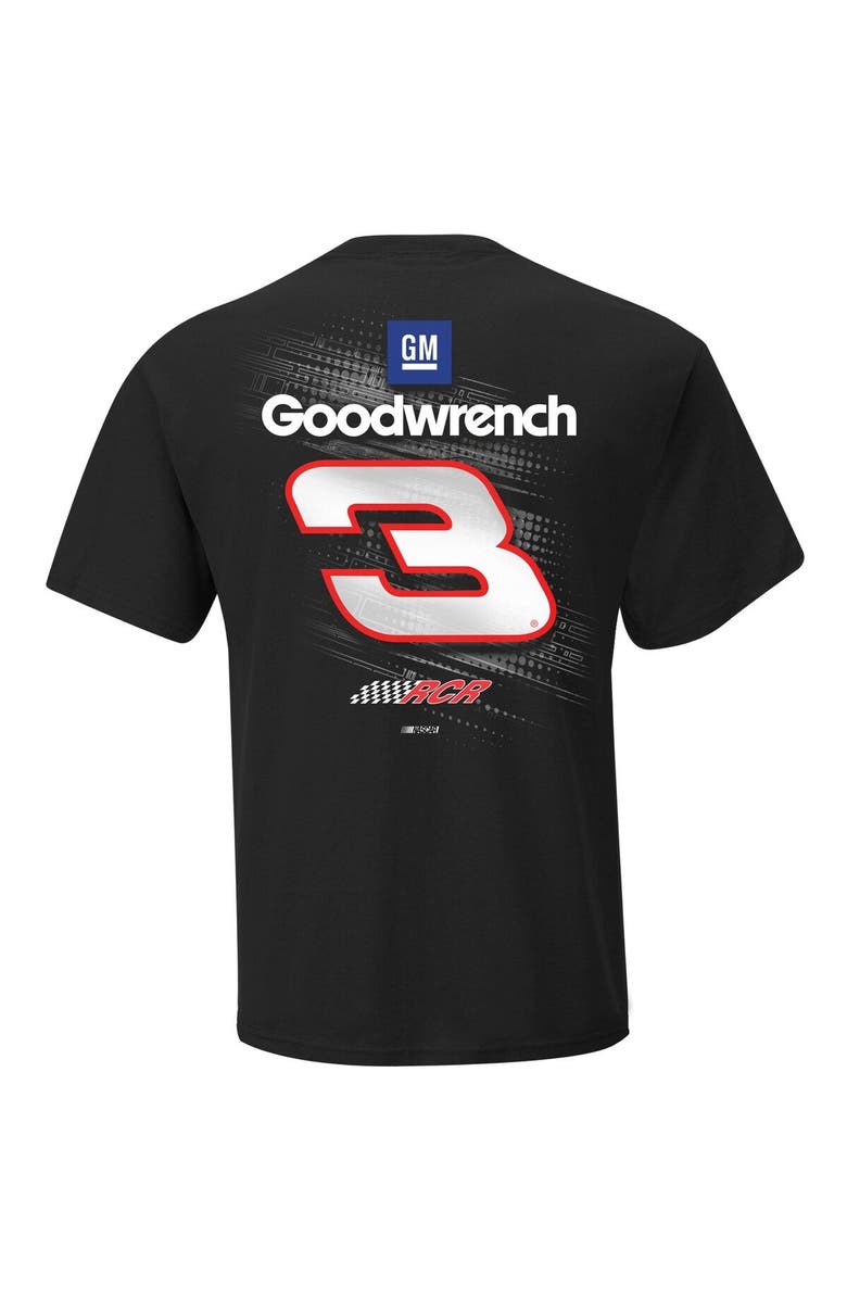 CHECKERED FLAG Men's Checkered Flag Black Richard Childress Racing Goodwrench T-Shirt, Alternate, color, 
