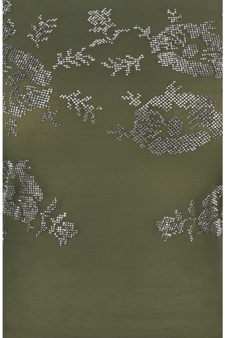 Embellished Semisheer Mesh Top, Alternate, color, OLIVE