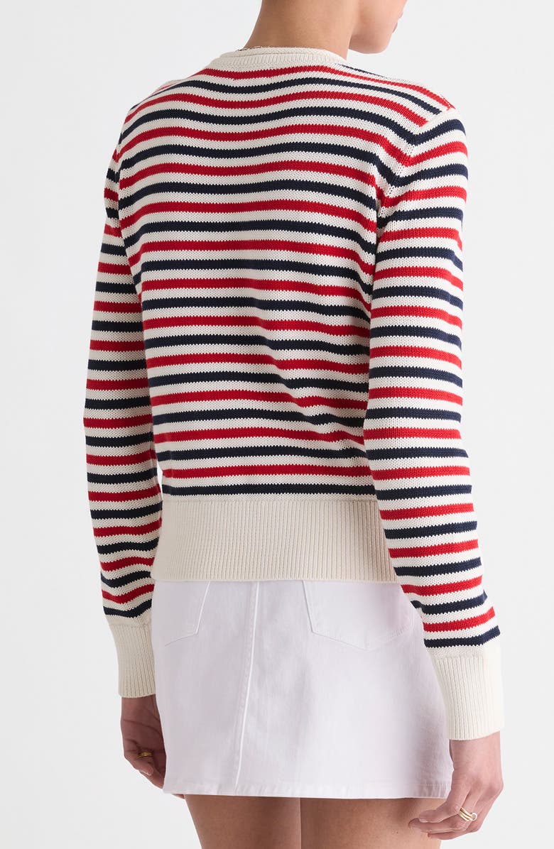 vineyard vines Stripe Cotton Roll Neck Sweater, Alternate, color, Rwb Stripe