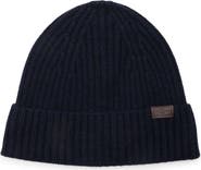 Hickey Freeman Merino Wool Rib Knit Beanie
