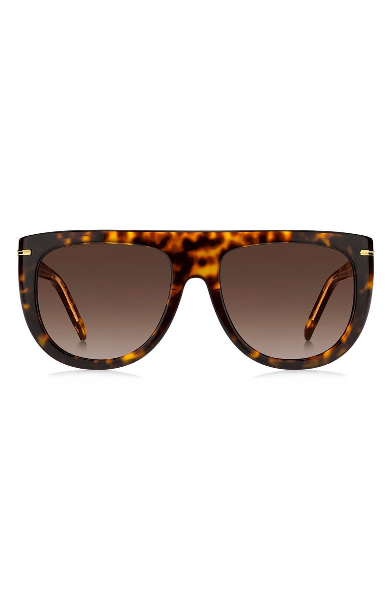 BOSS 56mm Gradient Navigator Sunglasses, Main, color, Havana