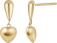 Bony Levy 14K Gold Heart Drop Earrings