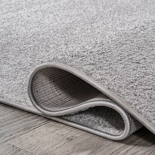 Jonathan Y Haze Solid Low-pile Oval Area Rug In Slate-grey