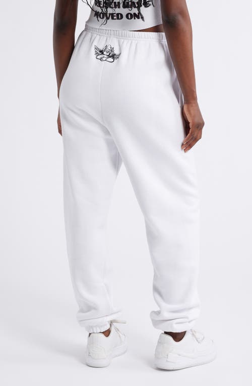 Boys Lie Coded Caitlin Kimmy Graphic Sweatpants In White