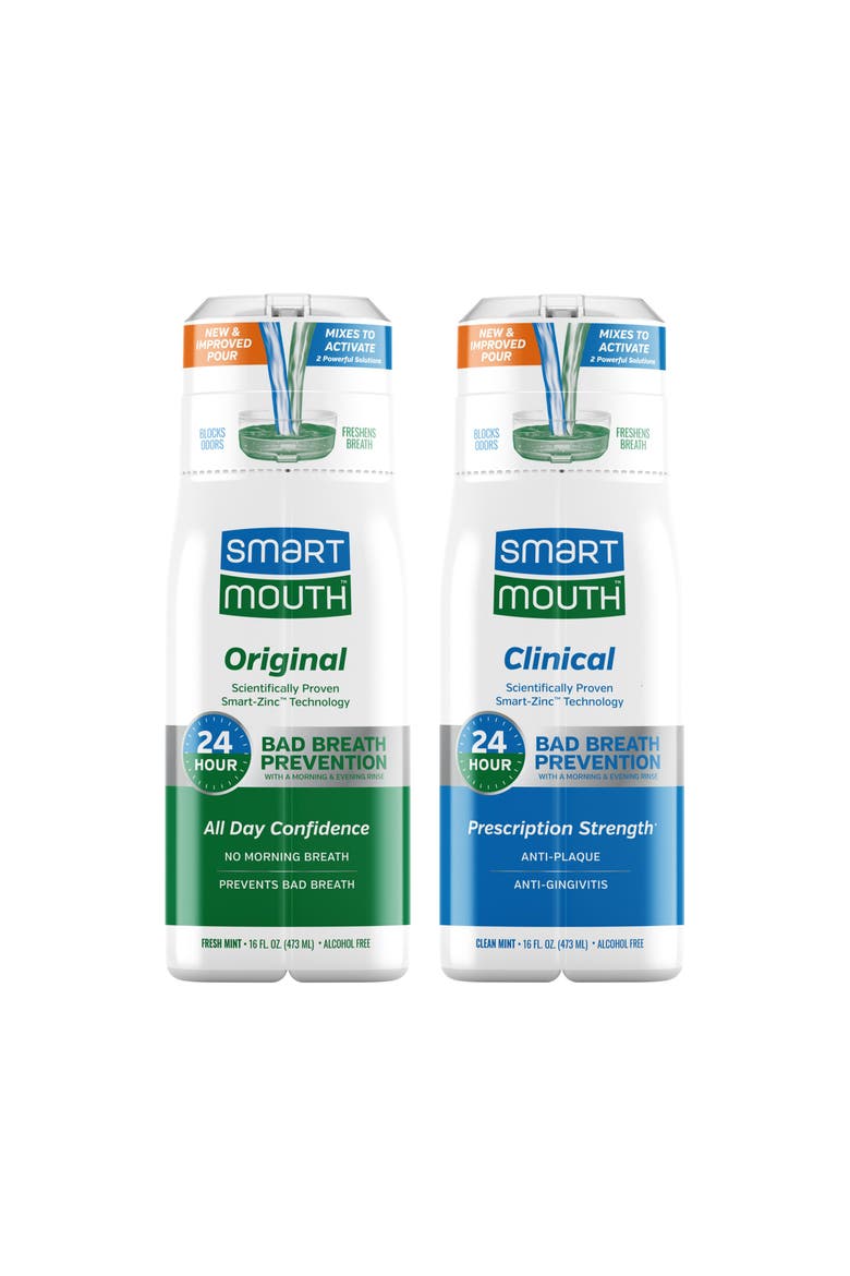 Dual-Solution Zinc Activated Mouthwash Bundle Fresh Mint 16 fl oz Each, Main, color, Fresh Mint