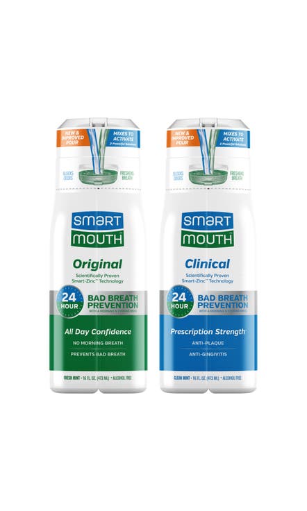 Dual-Solution Zinc Activated Mouthwash Bundle Fresh Mint 16 fl oz Each