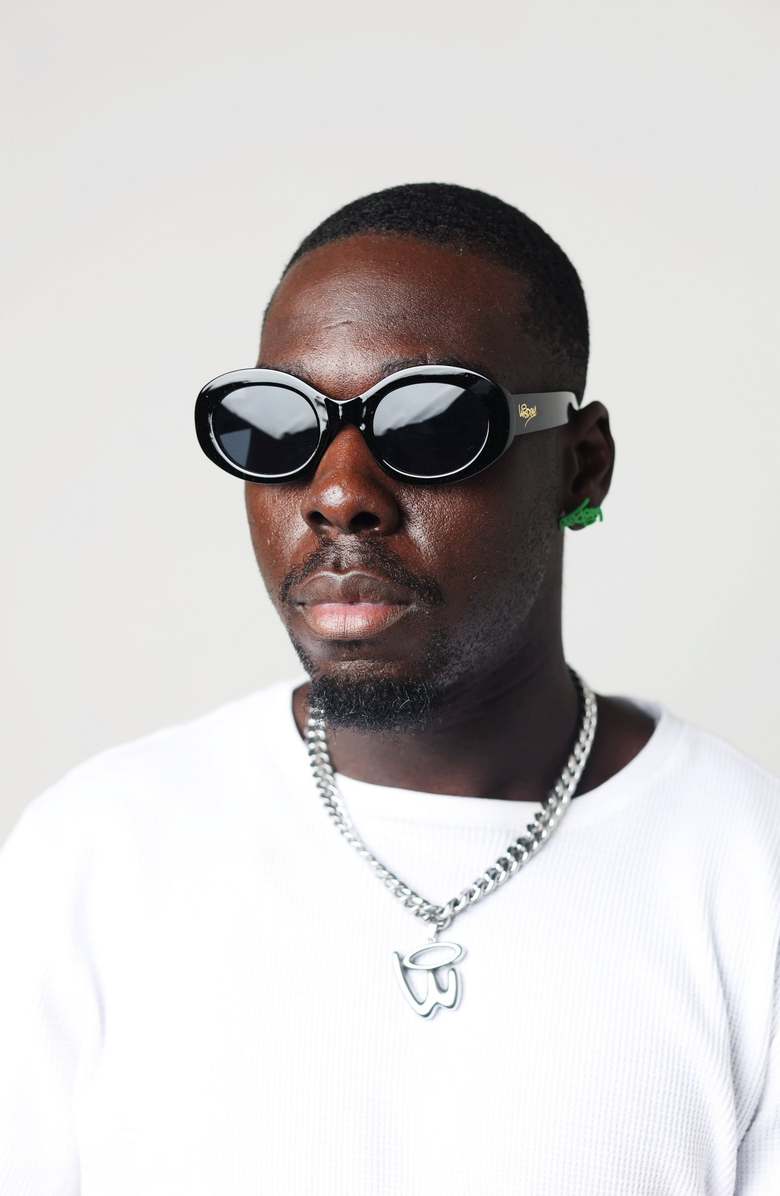 Wisdom Fashion House Oval Cat Frame 16, Alternate, color, Black