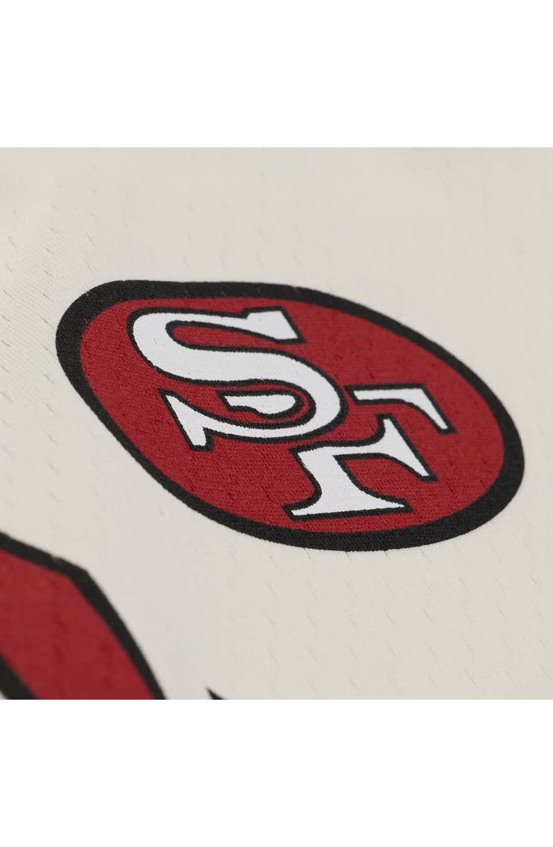 Mitchell & Ness Women's Mitchell & Ness Jerry Rice Cream San Francisco 49ers Retired Player Cropped Fashion Jersey, Alternate, color, Cream