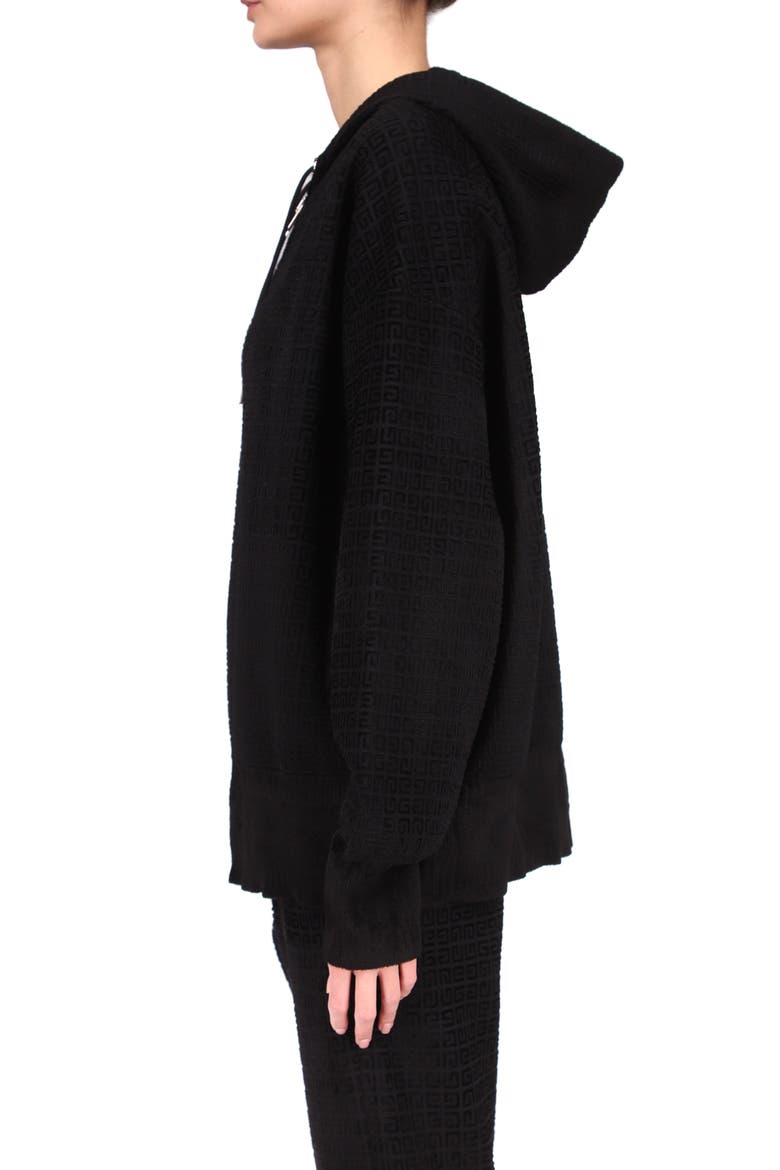 Logo Knit Hoodie, Alternate, color, BLACK