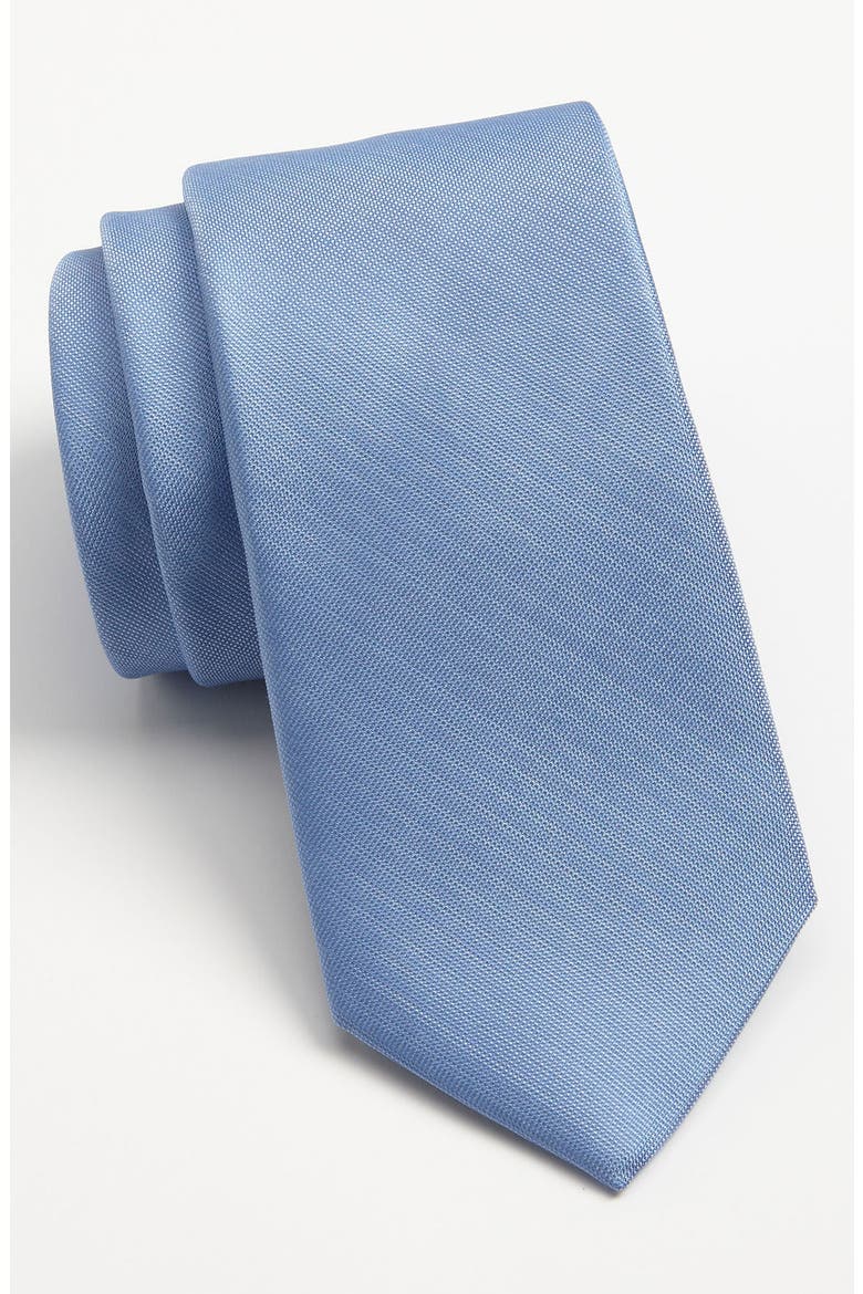 Woven Silk Tie, Main, color, BLUE