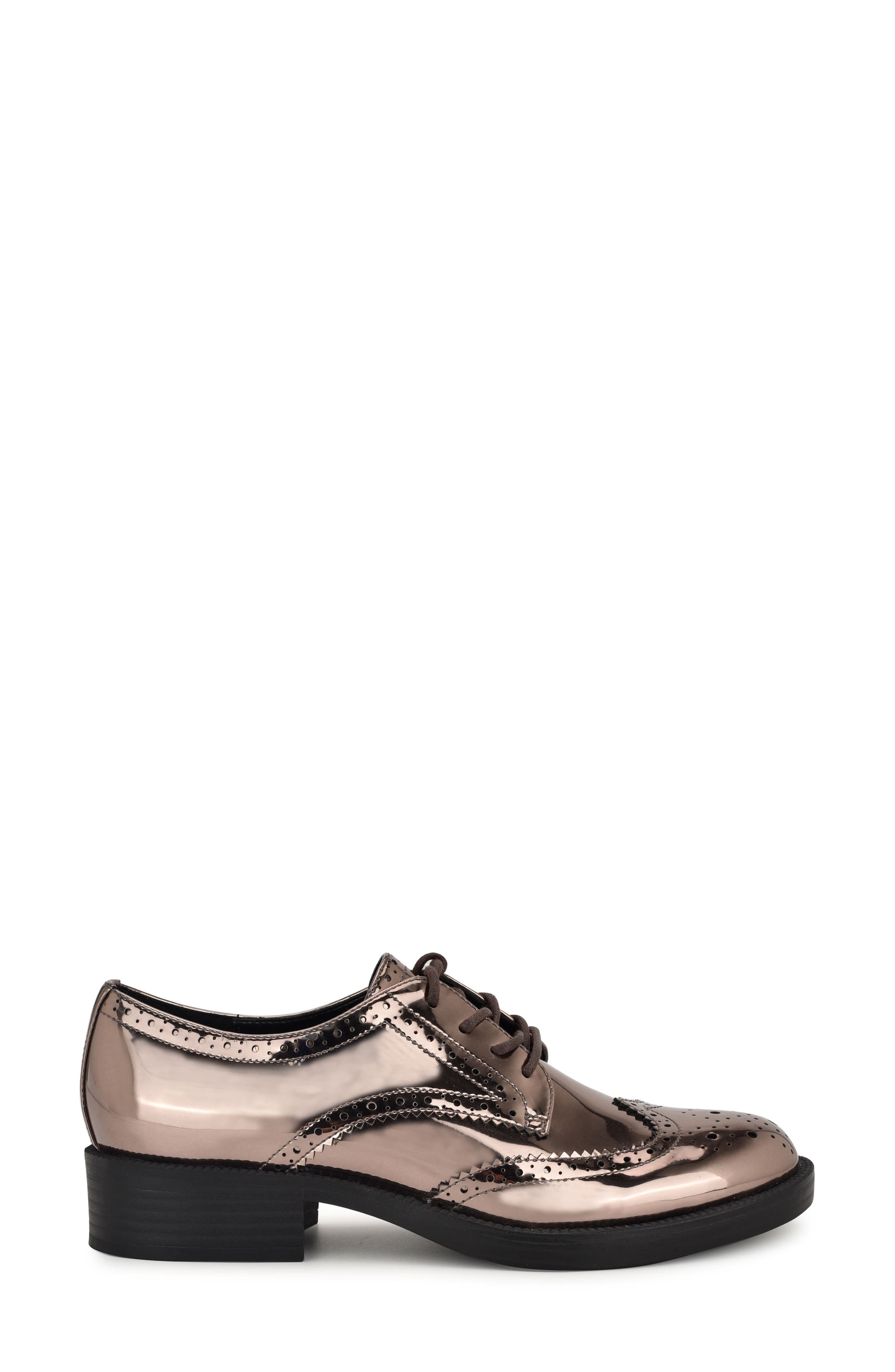 Nine West Studey Brogue Derby, Alternate, color, Pewter