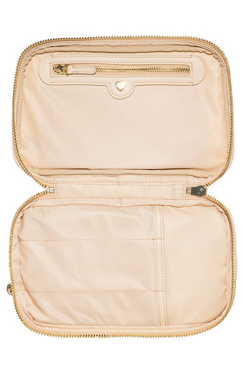 Stoney Clover Lane Double Zip Nylon Pouch In Neutral