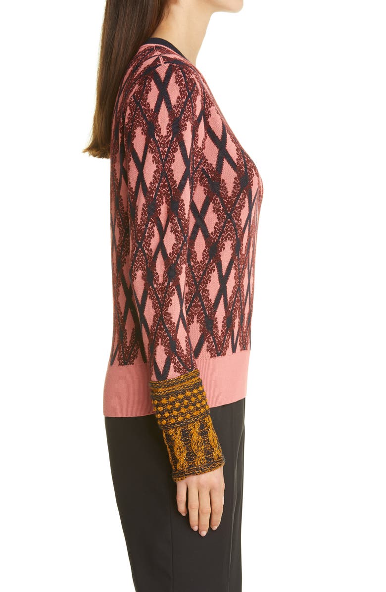 Dries Van Noten Madrid Metallic Merino Wool Blend Sweater, Alternate, color, 