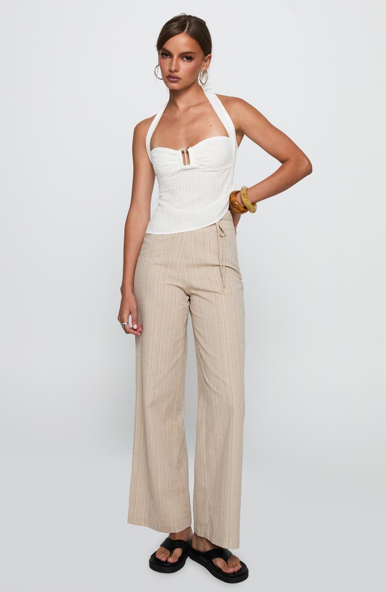 Princess Polly Isabetta Cotton Halter Top, Alternate, color, White