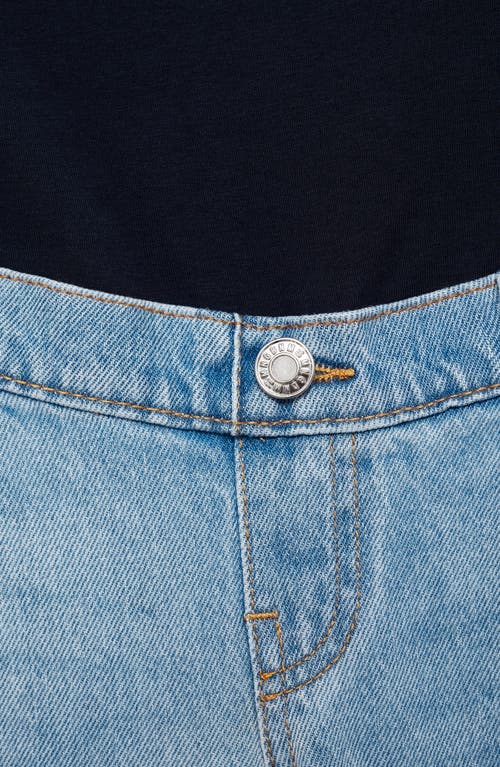 Mango Straight Leg Maternity Jeans In Medium Blue